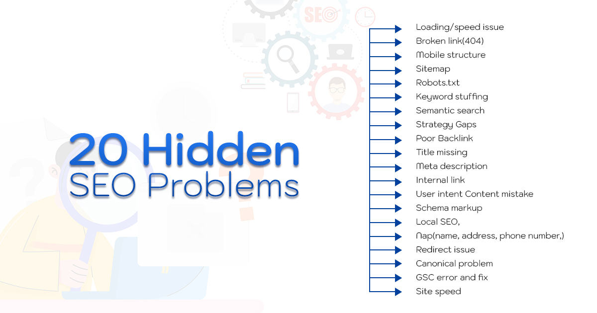 20 SEO hidden problems